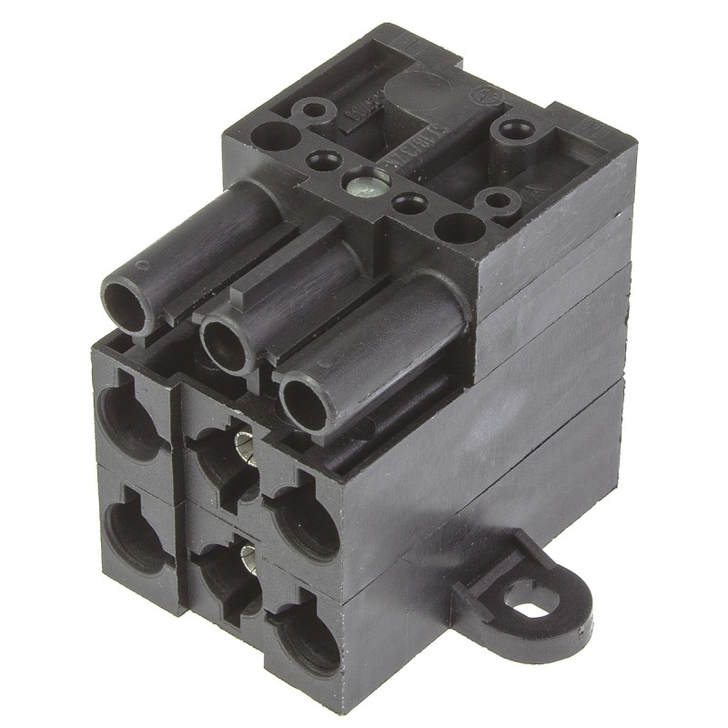 1 pcs - Wieland ST18 Series Distribution Block, 5-Pole, Male to Female, 5-Way, 16A, IP20