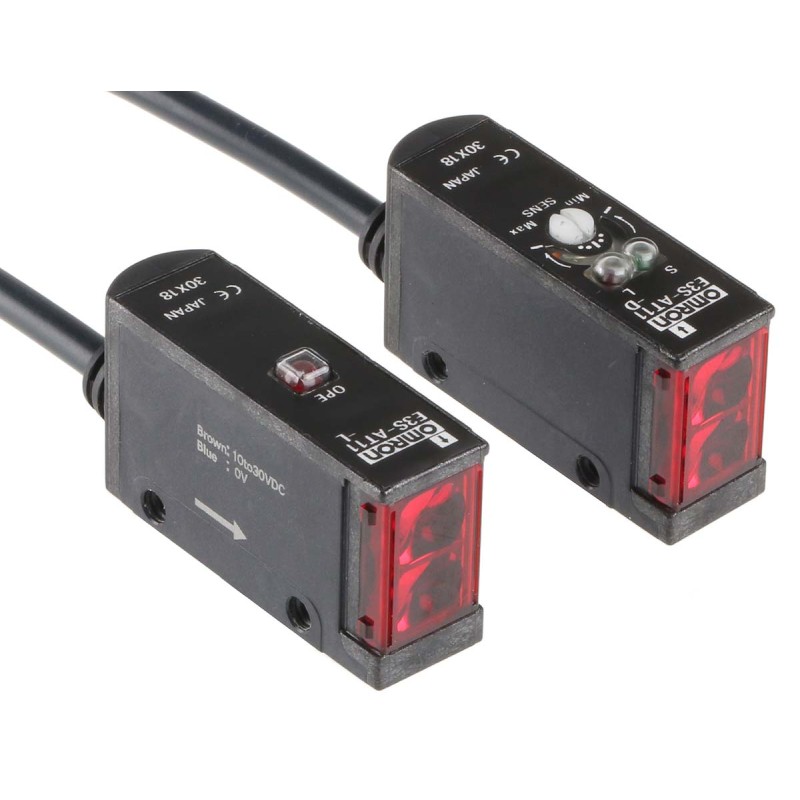 1 pcs - Omron Through Beam Photoelectric Sensor, Block Sensor, 7 m Detection Range