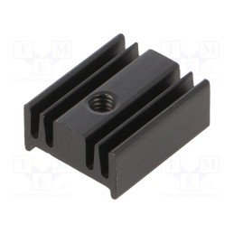 10 pcs : PR5/15/SE/2 - Heatsink: extruded, TO220, black, H: 12.6mm, 36K/W, aluminium, screw