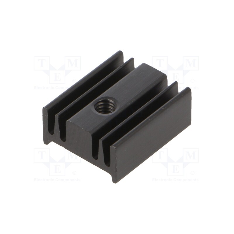 10 pcs : PR5/15/SE/2 - Heatsink: extruded, TO220, black, H: 12.6mm, 36K/W, aluminium, screw