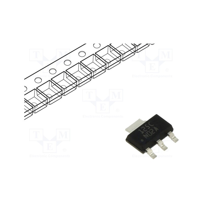 10 pcs : LM337IMP/NOPB - IC: voltage regulator, linear,adjustable, -37÷-1.2V, 1.5A, SOT223