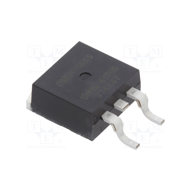 10 pcs : DSEI8-06AS-TUB - Diode: rectifying, SMD, 600V, 8A, 35ns, TO263AB, Ufmax: 1.3V, 50W
