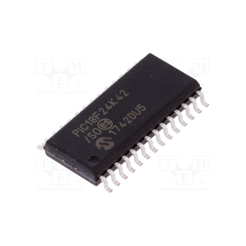 10 pcs : PIC18F24K42-I/SO - IC: PIC microcontroller, 16kB, 64MHz, 2.3÷5.5VDC, SMD, SO28, PIC18