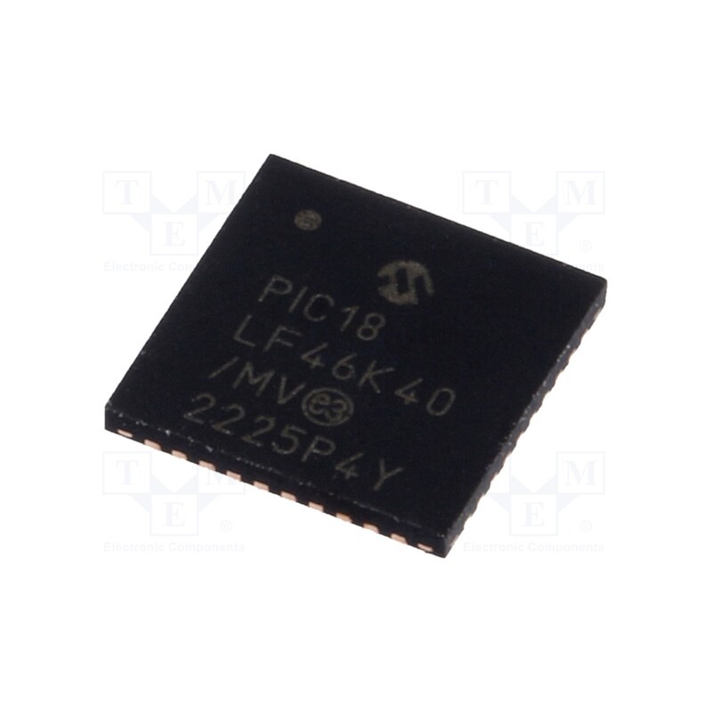 10 pcs : PIC18LF46K40-I/MV - IC: PIC microcontroller, 64MHz, 1.8÷3.6VDC, SMD, UQFN40, PIC18