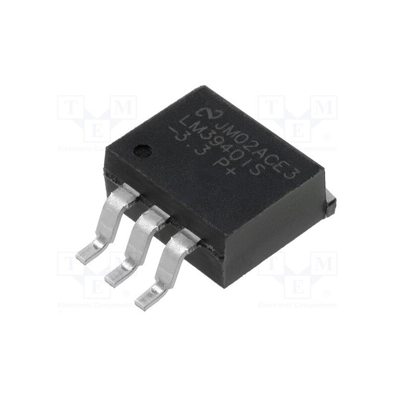 10 pcs : LM3940IS-3.3/NOPB - IC: voltage regulator, LDO,fixed, 3.3V, 1A, TO263, SMD, , Ch: 1