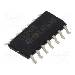 10 pcs : L6392D - IC: driver, push-pull, SO14, 290mA, 580V, Ch: 2, 800kHz