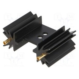10 pcs : SK104-25STS - Heatsink: extruded, SOT32,TO220,TO3P, black, L: 25.4mm, 14K/W