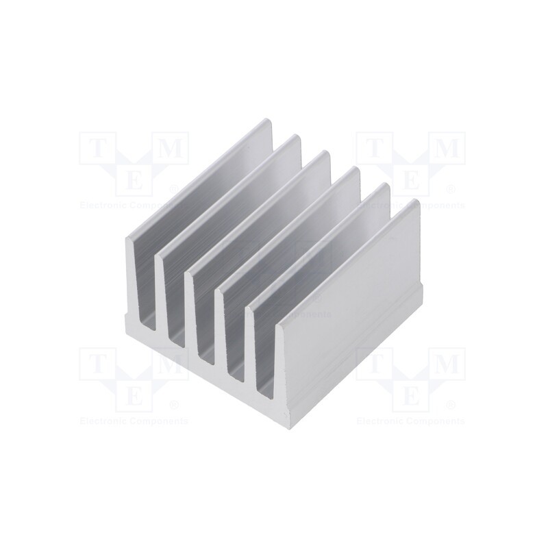 10 pcs : SK 657 37,5 AL - Heatsink: extruded, grilled, natural, L: 37.5mm, W: 36.8mm, H: 25mm