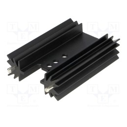 10 pcs : HS-135-50 - Heatsink: extruded, TO220, black, L: 50.8mm, 9.1K/W, aluminium