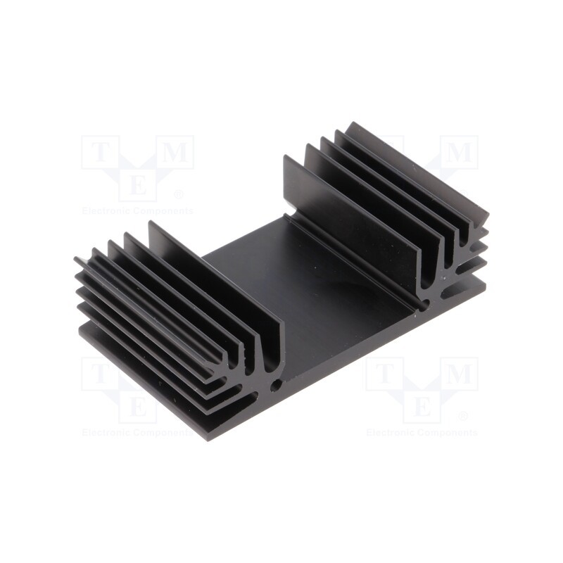 10 pcs : SK 185 37,5 SA - Heatsink: extruded, TO3, black, L: 37.5mm, W: 65mm, H: 18mm, 6K/W