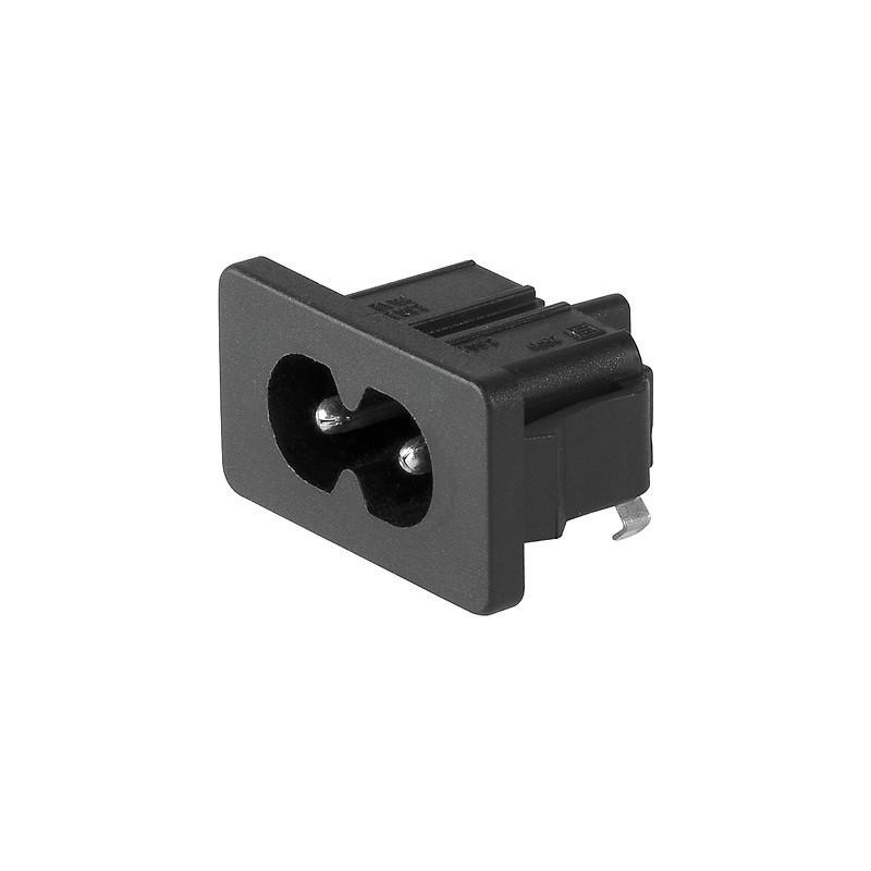 10 pcs - Schurter C8 Snap-In IEC Connector Male, 2.5A, 250 V