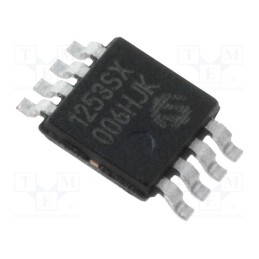 10 pcs : MCP1253-33X50I/MS - IC: PMIC, DC/DC converter, Uin: 2.1÷5.5VDC, Uout: 3.3÷5VDC, 0.15A