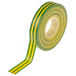 10 Reel of 20 M - AT7 Advance Tapes AT7 Green/Yellow PVC Electrical Tape, 12mm x 20m
