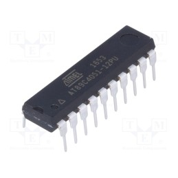 10 pcs : AT89C4051-12PU - IC: microcontroller 8051, Flash: 4kx8bit, Interface: UART, DIP20