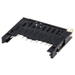 1 pcs - Yamaichi 9 Way Right Angle SD Card Memory Card Connector With Solder Termination