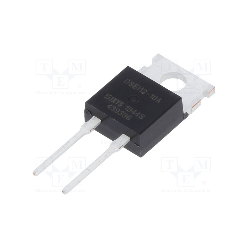 10 pcs : DSEI12-10A - Diode: rectifying, THT, 1kV, 12A, , Ifsm: 75A, TO220AC, 78W, 50ns