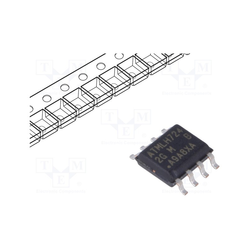10 pcs : AT24CM01-SSHM-B - IC: EEPROM memory, 1MbEEPROM, I2C, 128kx8bit, 1.7÷5.5V, 1MHz, SO8