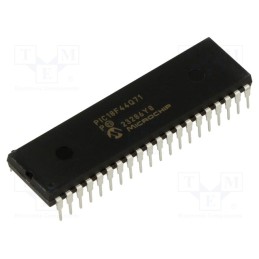 10 pcs : PIC18F44Q71-I/P - IC: PIC microcontroller, 16kB, 64MHz, 1.8÷5.5VDC, THT, PDIP40,