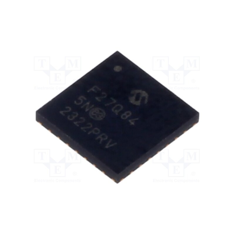 10 pcs : PIC18F27Q84-I/5N - IC: PIC microcontroller, 64MHz, 1.8÷5.5VDC, SMD, VQFN28, PIC18