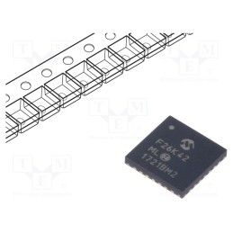 10 pcs : PIC18F26K42-I/ML - IC: PIC microcontroller, 64kB, 64MHz, 2.3÷5.5VDC, SMD, QFN28, PIC18