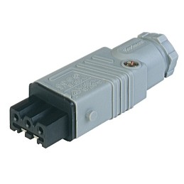 100 pcs - Hirschmann, ST IP54 Black, Grey Cable Mount 3P + E Heavy Duty Power Connector Socket, Rated At 16A, 250 V ac, 400 V ac