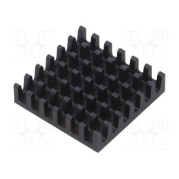 10 pcs : 625-25ABT4E - Heatsink: extruded, grilled, BGA, black, L: 25mm, W: 25mm, H: 6.6mm