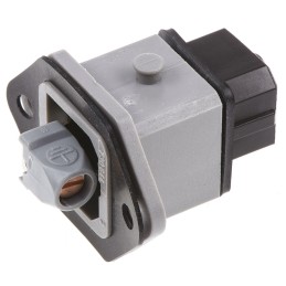 100 pcs - Hirschmann, ST IP54 Black, Grey Panel Mount 2P + E Industrial Power Socket, Rated At 16A, 250 V