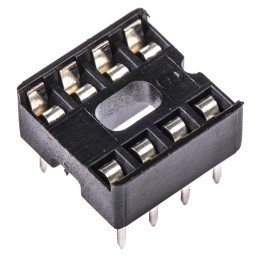100 pcs - ASSMANN WSW 2.54mm Pitch Vertical 8 Way, Through Hole Stamped Pin Open Frame IC Dip Socket, 1A