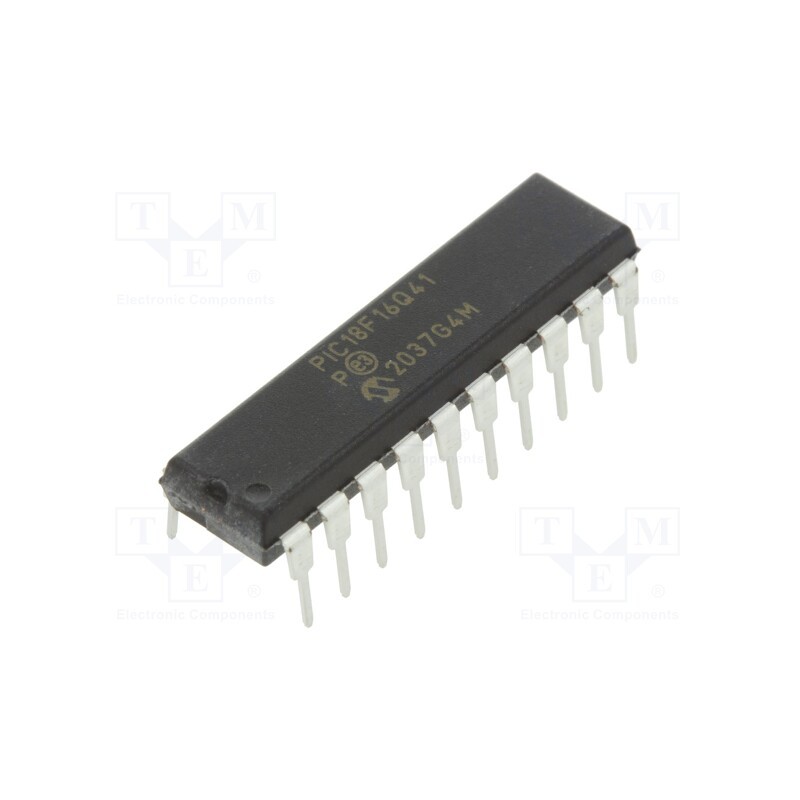 10 pcs : PIC18F16Q41-I/P - IC: PIC microcontroller, 64MHz, I2C,SPI x2,UART x2, 1.8÷5.5VDC
