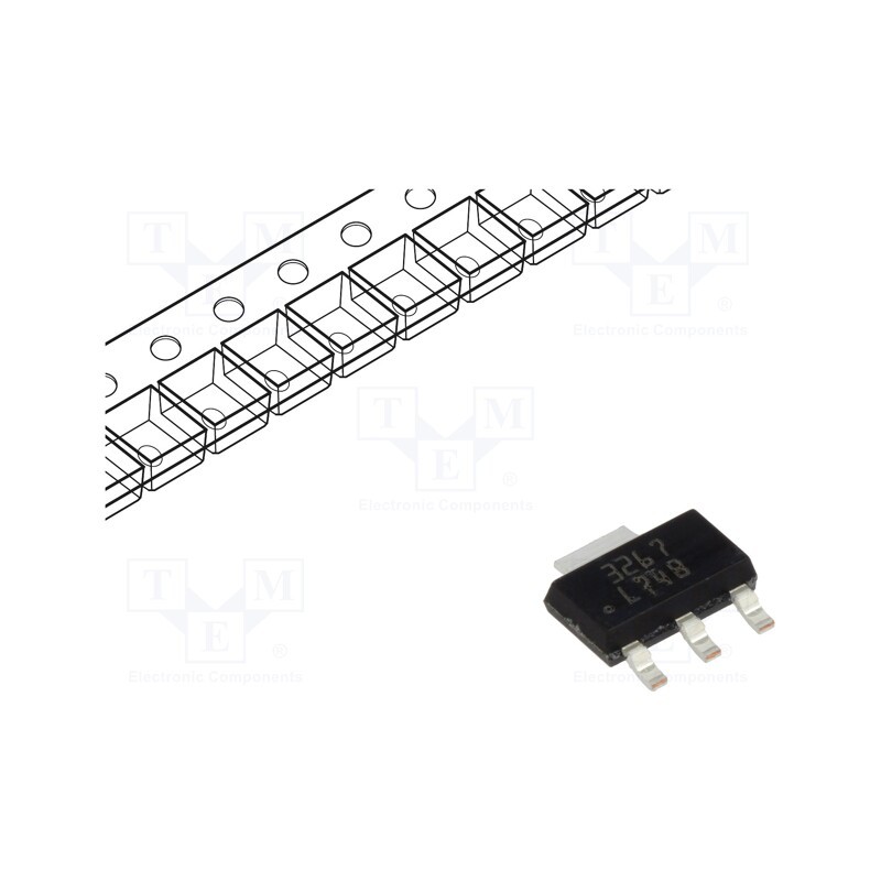 10 pcs : LM2937IMP-12/NOPB - IC: voltage regulator, LDO,fixed, 12V, 0.5A, SOT223, SMD, , Ch: 1