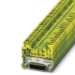 1 pcs - Phoenix Contact ST 2.5/ 1P-PE Series Green, Yellow Feed Through Terminal Block, 2.5mm², Single-Level, Spring Clamp