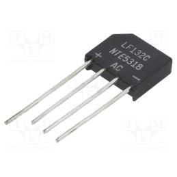 10 pcs : NTE5318 - Bridge rectifier: single-phase, Urmax: 200V, If: 4A, Ifsm: 200A