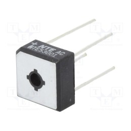 10 pcs : NTE53001 - Bridge rectifier: single-phase, Urmax: 400V, If: 10A, Ifsm: 200A