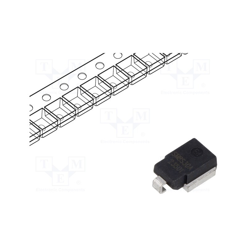 10 pcs : SM8S30ATR - Diode: TVS, 6.6kW, 33.3÷36.8V, 136A, unidirectional, DO218AB,