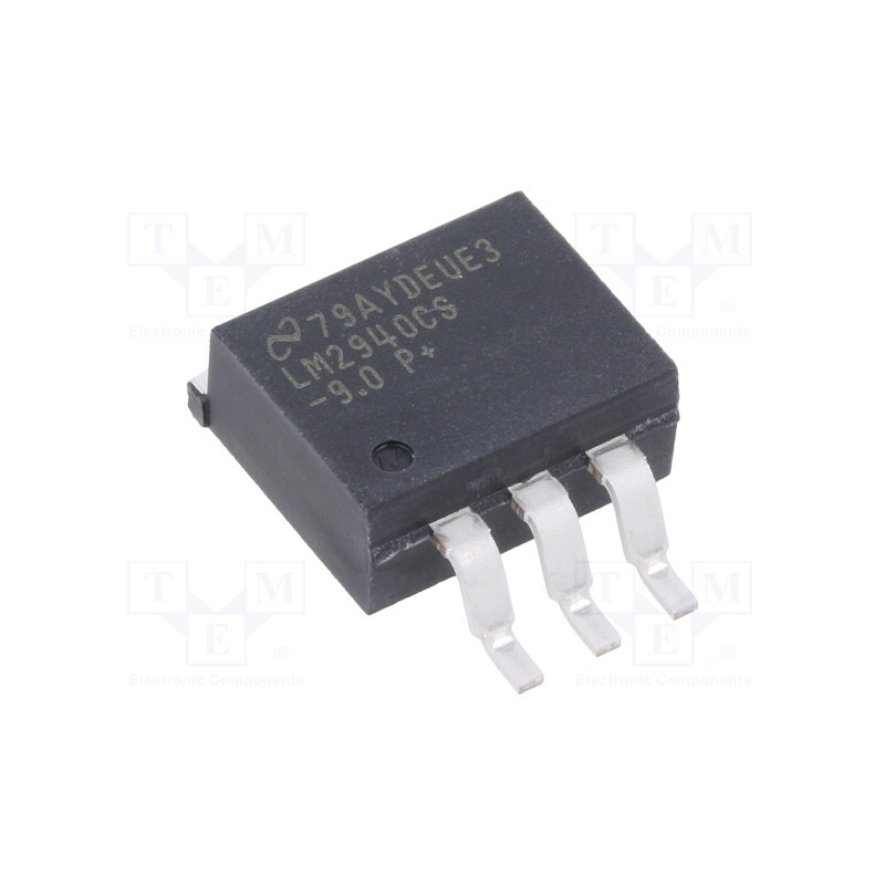 10 pcs : LM2940CS-9.0/NOPB - IC: voltage regulator, LDO,fixed, 9V, 1A, TO263-3, SMD, , Ch: 1