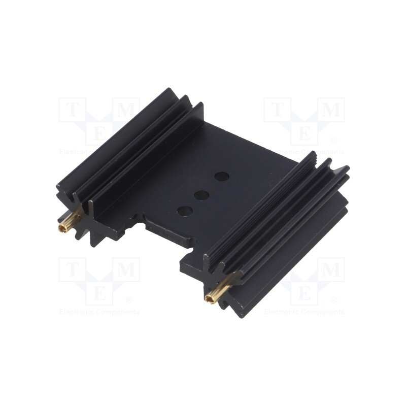 10 pcs : SK409/38,1/STS - Heatsink: extruded, TO220,TO3P, black, L: 38.1mm, W: 45mm, H: 12.7mm