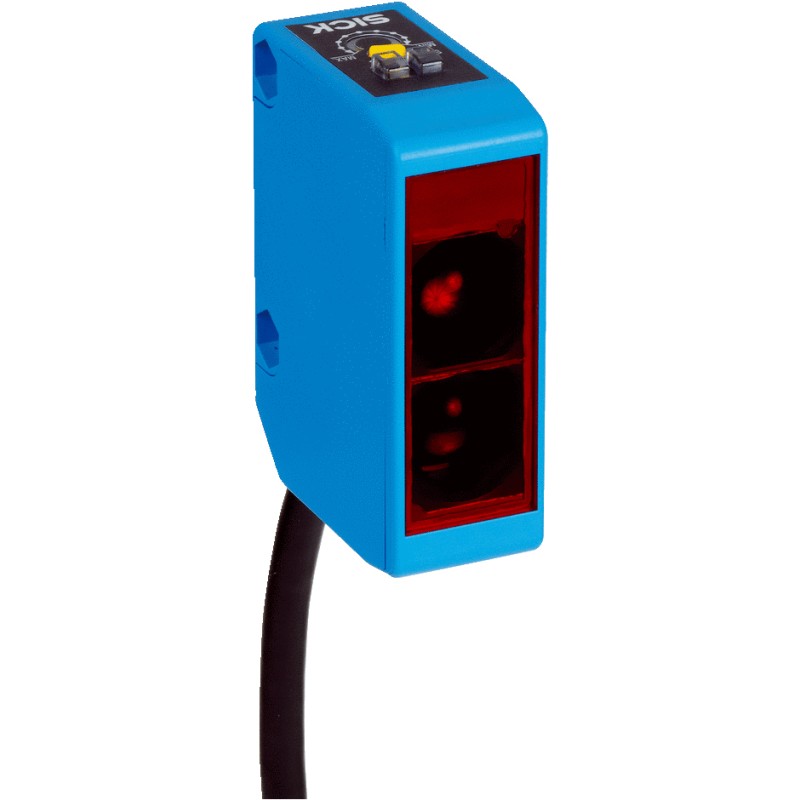 1 pcs - Sick Retroreflective Photoelectric Sensor, Block Sensor, 12 m Detection Range