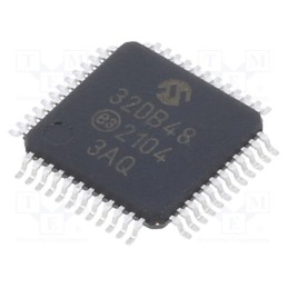 10 pcs : AVR32DB48-I/PT - IC: AVR microcontroller, TQFP48, Ext.inter: 41, Cmp: 3, AVR32, 0.5mm