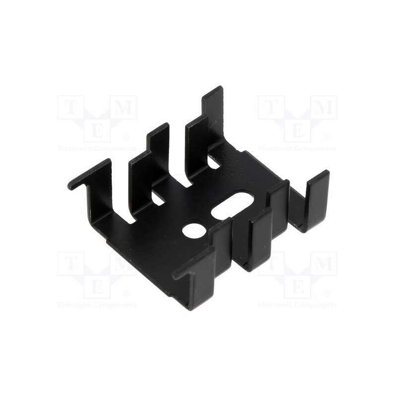 10 pcs : FI351/30/SE - Heatsink: moulded, U, SOT32,TO126,TO220, black, L: 12.7mm, W: 25.4mm