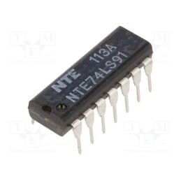 10 pcs : NTE74LS91 - IC: digital, 8bit,shift register, TTL, THT, DIP14