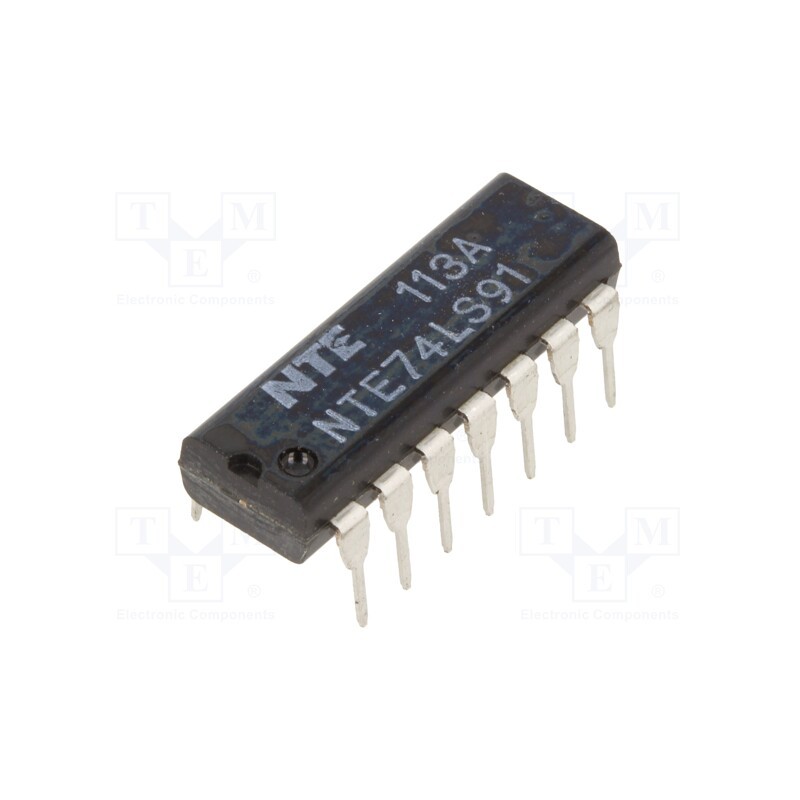 10 pcs : NTE74LS91 - IC: digital, 8bit,shift register, TTL, THT, DIP14