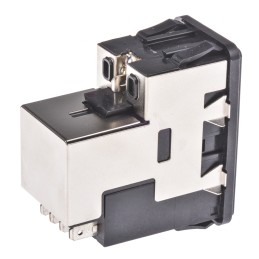 16 pcs - TE Connectivity 10A, 120 V ac, 250 V ac Male Snap-In IEC Filter 2 Pole 5-6609107-3, Spade 2 Fuse