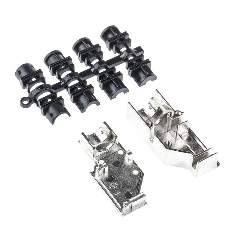 1 pcs - MH Connectors MHDCMR Series Zinc Right Angle D Sub Backshell, 9 Way, Strain Relief