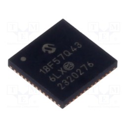 10 pcs : PIC18F57Q43-I/6LX - IC: PIC microcontroller, 64MHz, 1.8÷5.5VDC, SMD, VQFN48, PIC18
