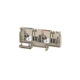 1 pcs - Weidmuller A Series Beige DIN Rail Terminal Block, 6mm², Single-Level, Push In Termination