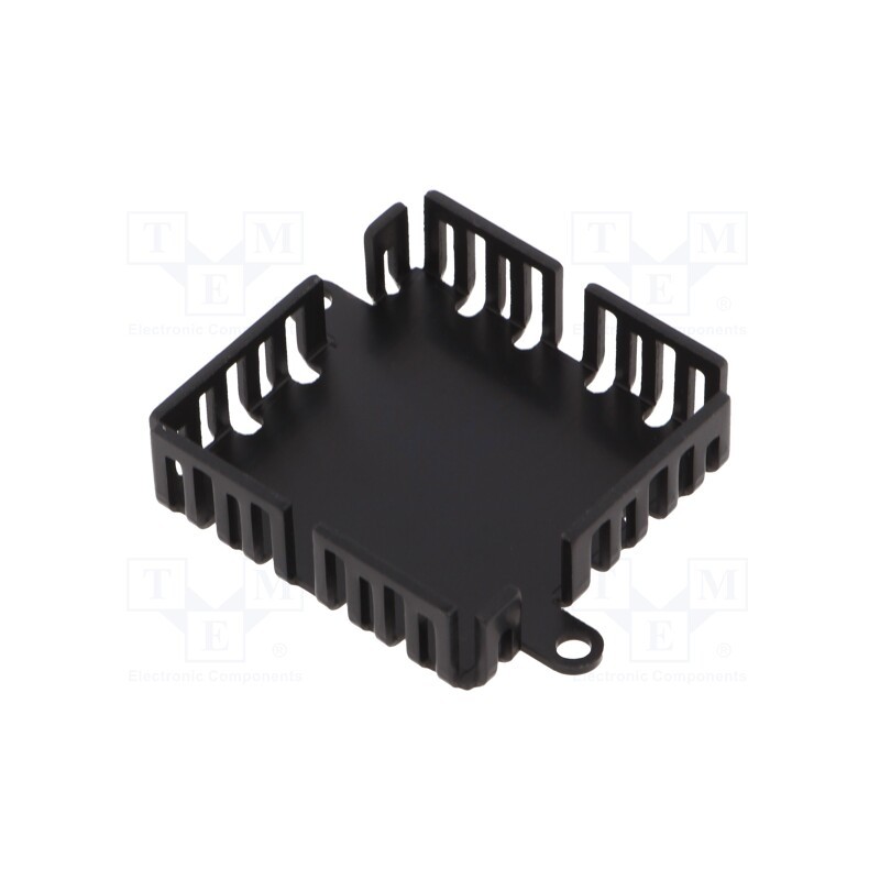 10 pcs : ATS-PCBT1098 - Heatsink: extruded, TO220, black, L: 44mm, W: 44mm, H: 1.5mm, anodized