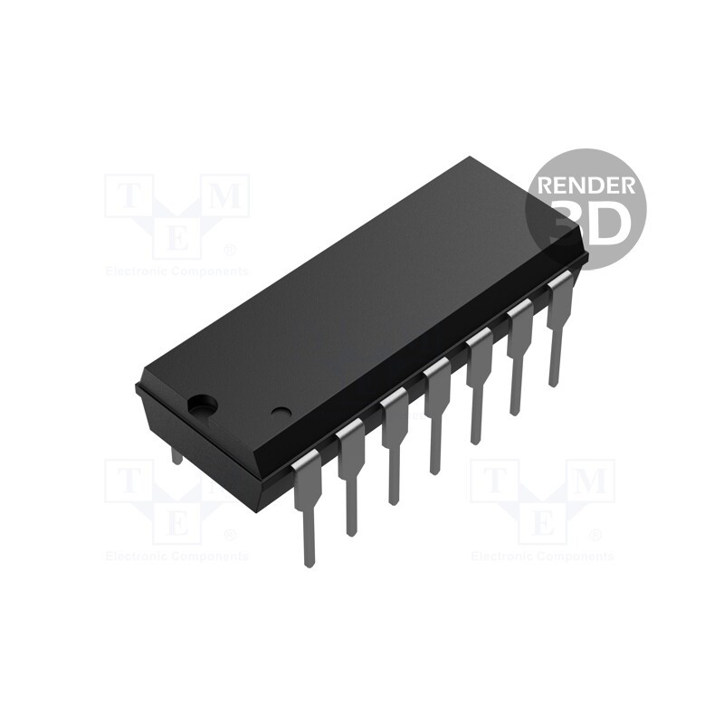 10 pcs : PIC16F18126-I/P - IC: PIC microcontroller, 28kB, ADC,DAC,EUSART,I2C / SPI, THT