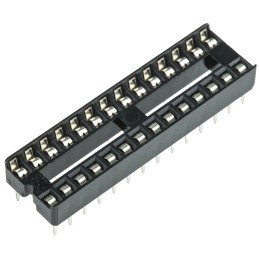 250 pcs - ASSMANN WSW 2.54mm Pitch Vertical 28 Way, Through Hole Stamped Pin Open Frame IC Dip Socket, 1A