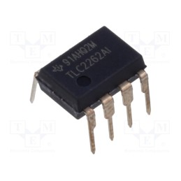 10 pcs : TLC2262AIP - IC: operational amplifier, 730kHz, Ch: 2, DIP8, , IB: 800pA