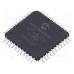 10 pcs : PIC18F46Q84-I/PT - IC: PIC microcontroller, 64kB, SMD, 1kBEEPROM,8kBSRAM